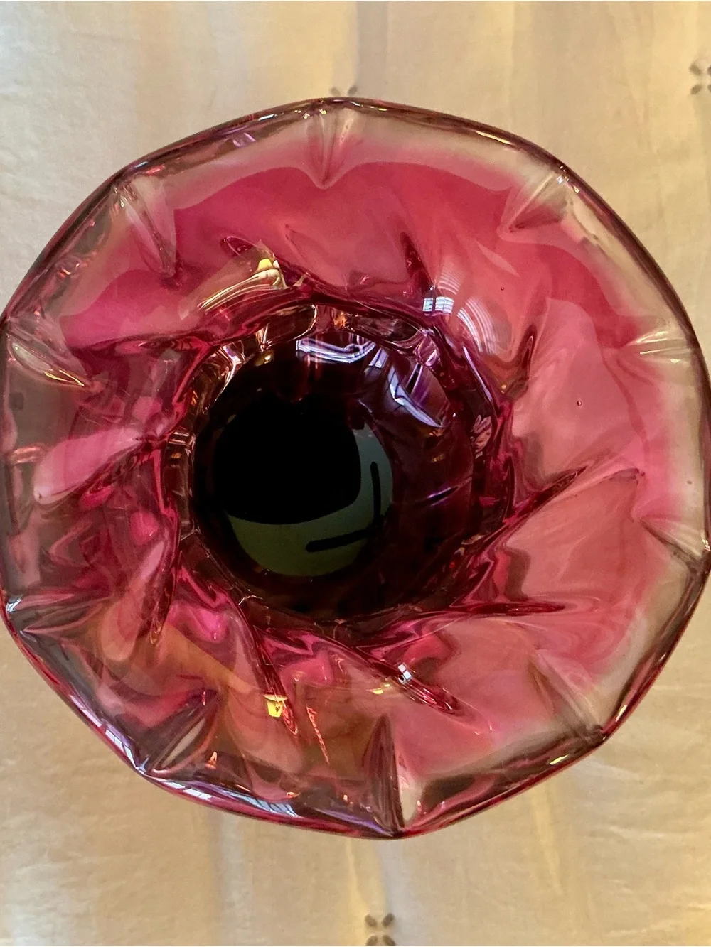 Vintage Mid Century Chribska Art Glass Vase